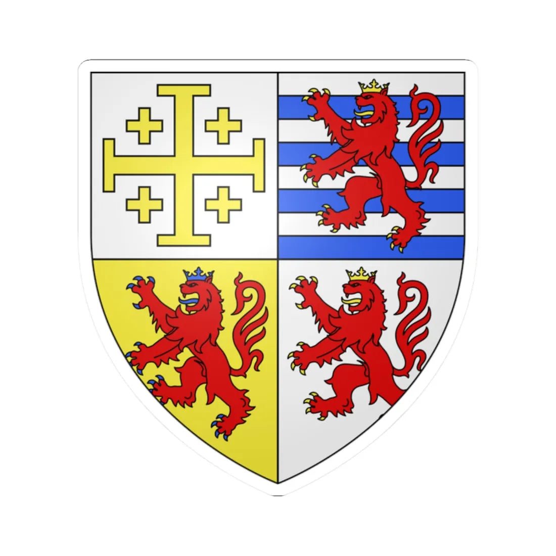 Armoiries Chypre 1393 (Armenia) (Coat of Arms) STICKER Vinyl Kiss-Cut Decal 2 Inch White - The Sticker Space