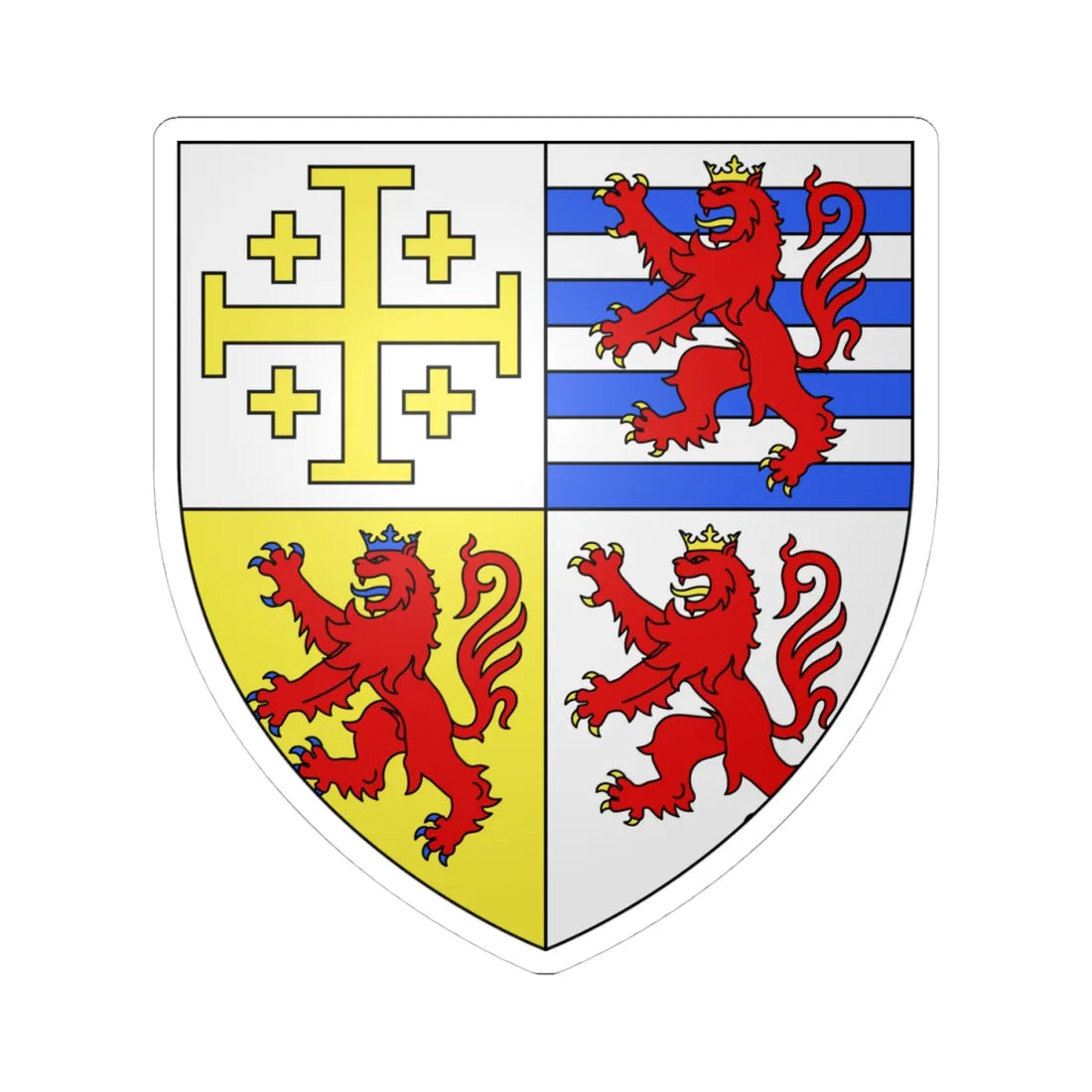 Armoiries Chypre 1393 (Armenia) (Coat of Arms) STICKER Vinyl Kiss-Cut Decal 4 Inch White - The Sticker Space