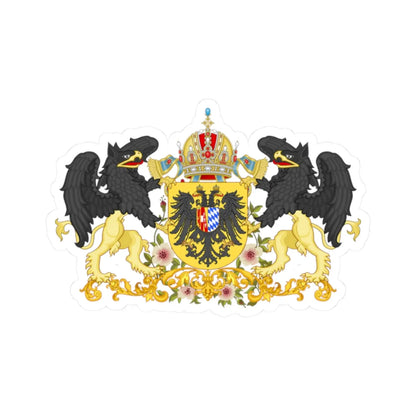 Armoiries d Elisabeth de Baviere Imperatrice dAutriche-Hongrie (Austria) (Coat of Arms) STICKER Vinyl Kiss-Cut Decal 2 Inch White - The Sticker Space