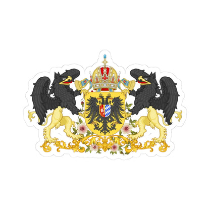 Armoiries d Elisabeth de Baviere Imperatrice dAutriche-Hongrie (Austria) (Coat of Arms) STICKER Vinyl Kiss-Cut Decal 3 Inch White - The Sticker Space