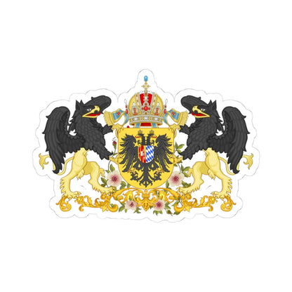 Armoiries d Elisabeth de Baviere Imperatrice dAutriche-Hongrie (Austria) (Coat of Arms) STICKER Vinyl Kiss-Cut Decal 4 Inch White - The Sticker Space