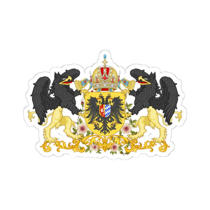 Armoiries d Elisabeth de Baviere Imperatrice dAutriche-Hongrie (Austria) (Coat of Arms) STICKER Vinyl Kiss-Cut Decal 6 Inch White - The Sticker Space