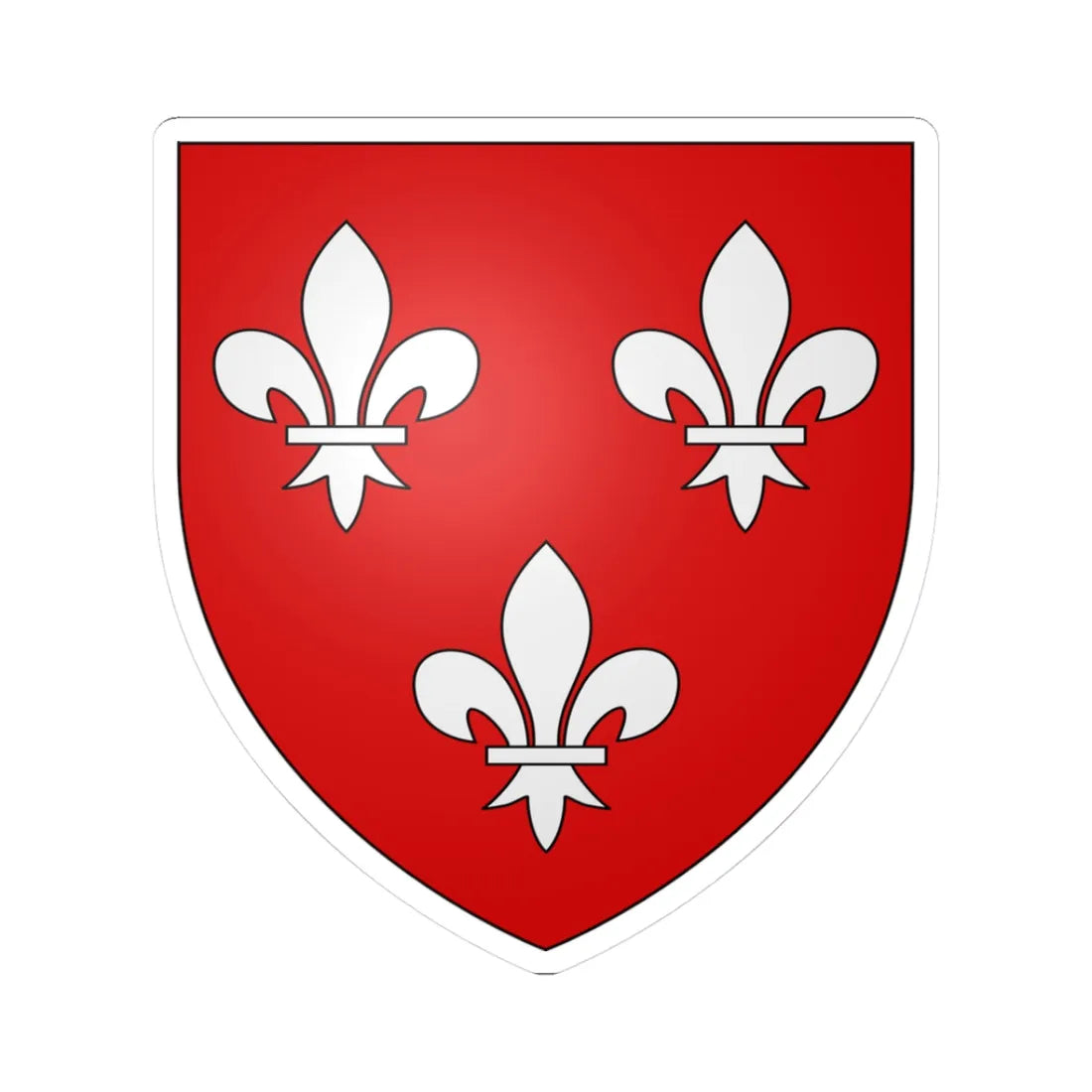 Armoiries dAsselborn (Luxembourg) (Coat of Arms) STICKER Vinyl Kiss-Cut Decal 3 Inch White - The Sticker Space