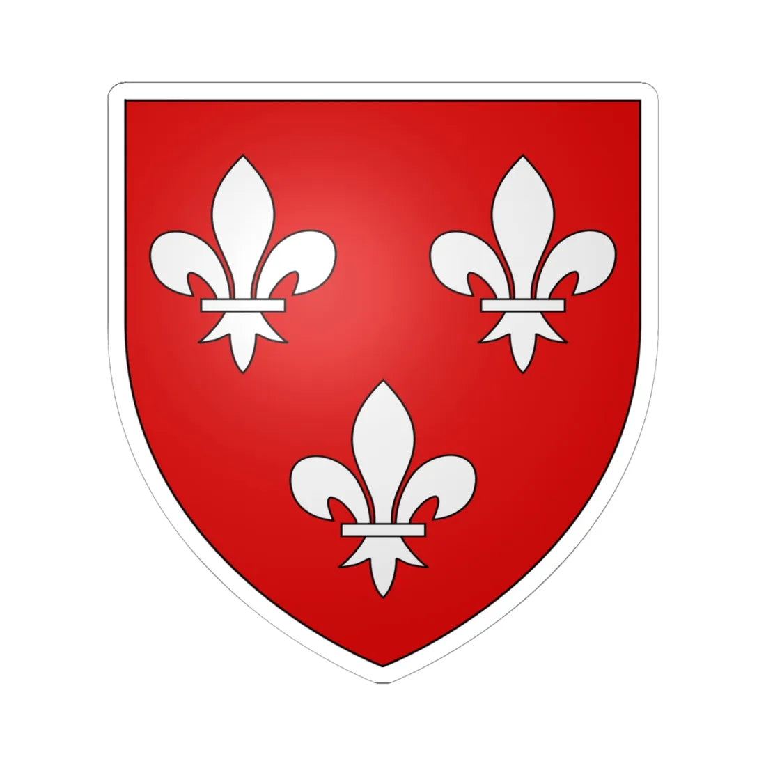 Armoiries dAsselborn (Luxembourg) (Coat of Arms) STICKER Vinyl Kiss-Cut Decal 6 Inch White - The Sticker Space