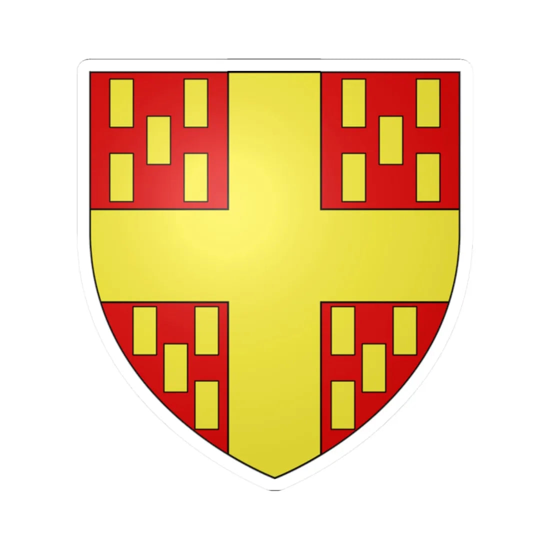 Armoiries dAutel (Belgium) (Coat of Arms) STICKER Vinyl Kiss-Cut Decal 2 Inch White - The Sticker Space