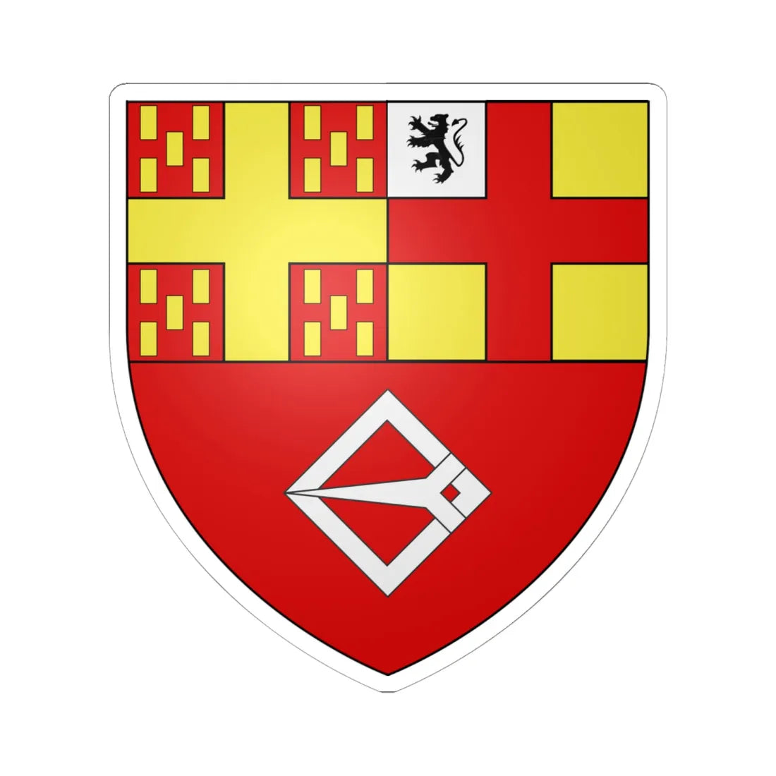 Armoiries dAutel de Hollenfels (Belgium) (Coat of Arms) STICKER Vinyl Kiss-Cut Decal 6 Inch White - The Sticker Space