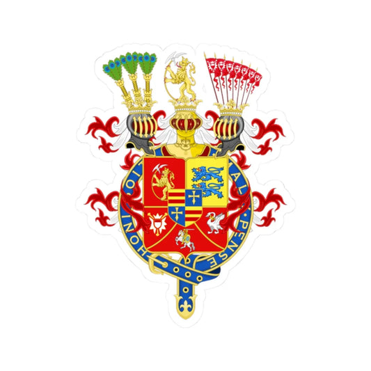 Armoiries de Adolphe de Holstein-Gottorp (Denmark) (Coat of Arms) STICKER Vinyl Kiss-Cut Decal 2 Inch White - The Sticker Space