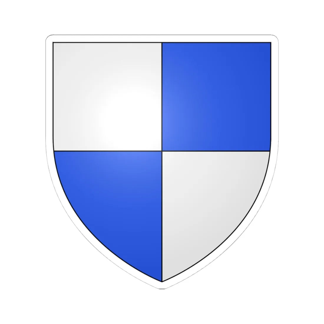 Armoiries de Bemelbourg (Luxembourg) (Coat of Arms) STICKER Vinyl Kiss-Cut Decal 4 Inch White - The Sticker Space