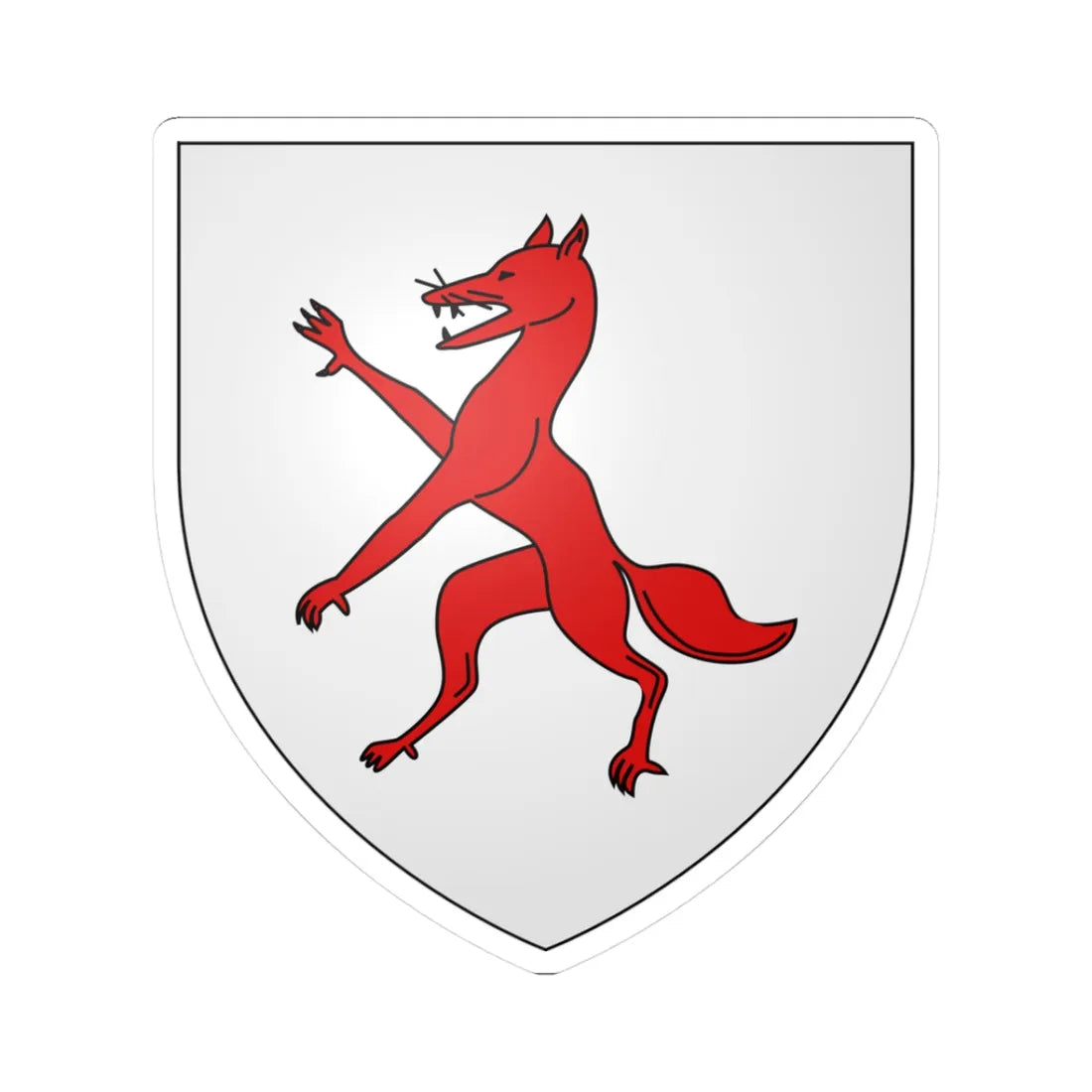 Armoiries de Bereldange 1 (Luxembourg) (Coat of Arms) STICKER Vinyl Kiss-Cut Decal 3 Inch White - The Sticker Space