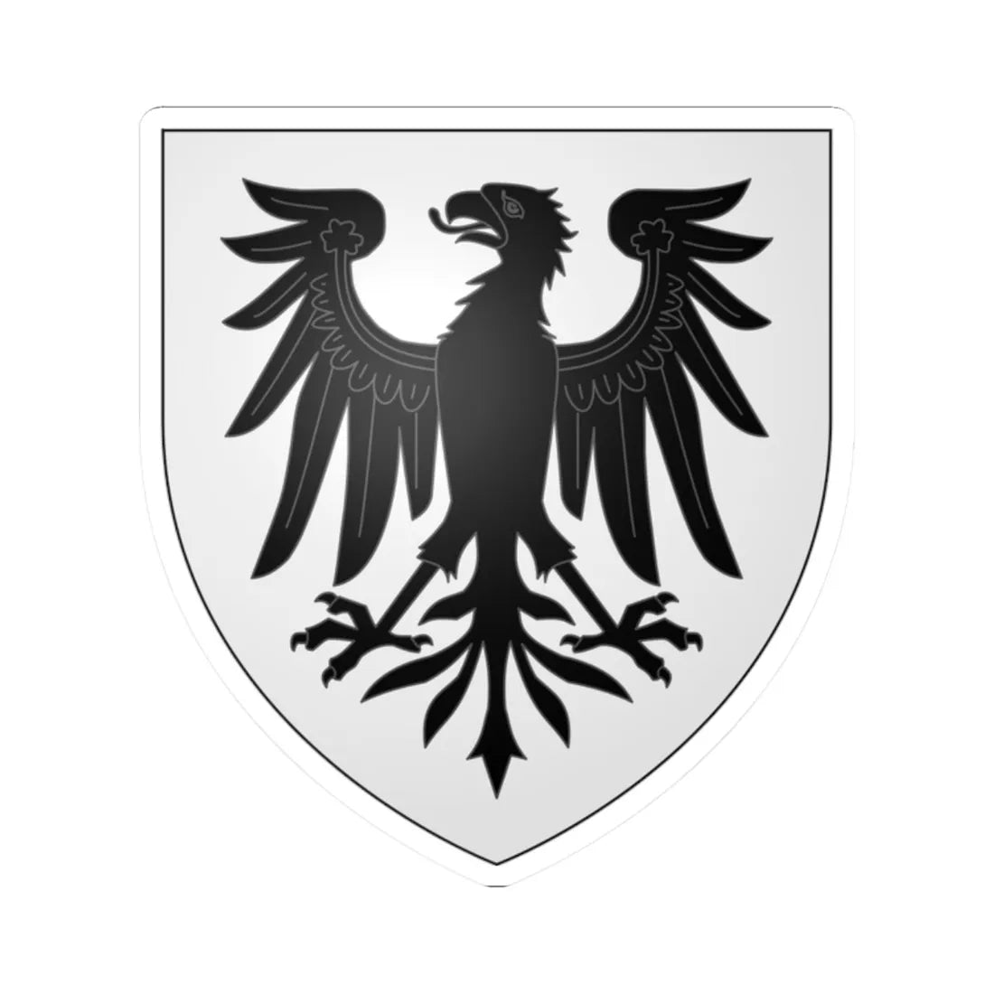 Armoiries de Berg sur Attert (Luxembourg) (Coat of Arms) STICKER Vinyl Kiss-Cut Decal 2 Inch White - The Sticker Space