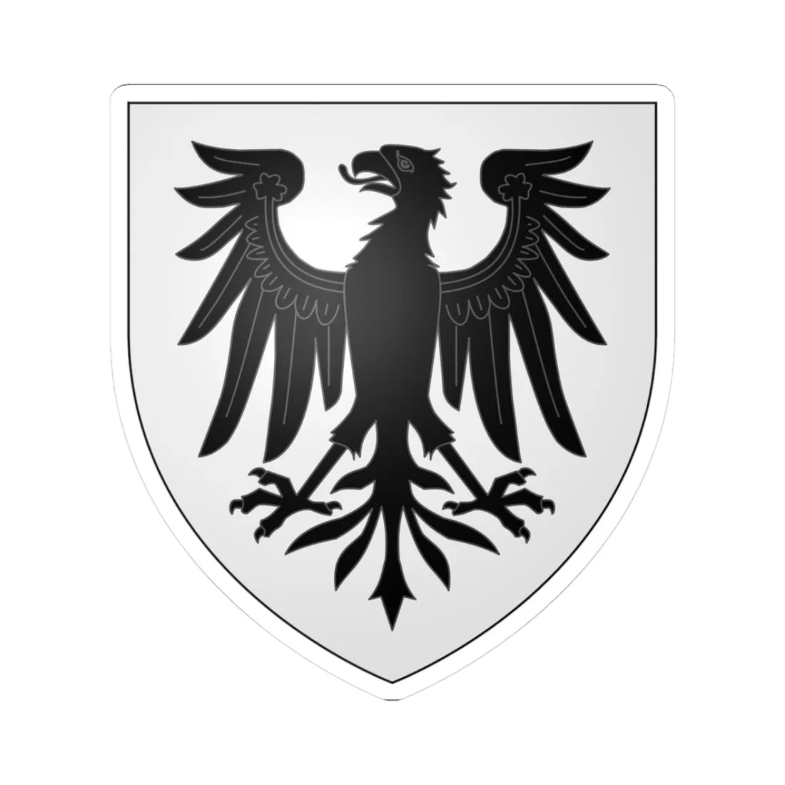 Armoiries de Berg sur Attert (Luxembourg) (Coat of Arms) STICKER Vinyl Kiss-Cut Decal 3 Inch White - The Sticker Space