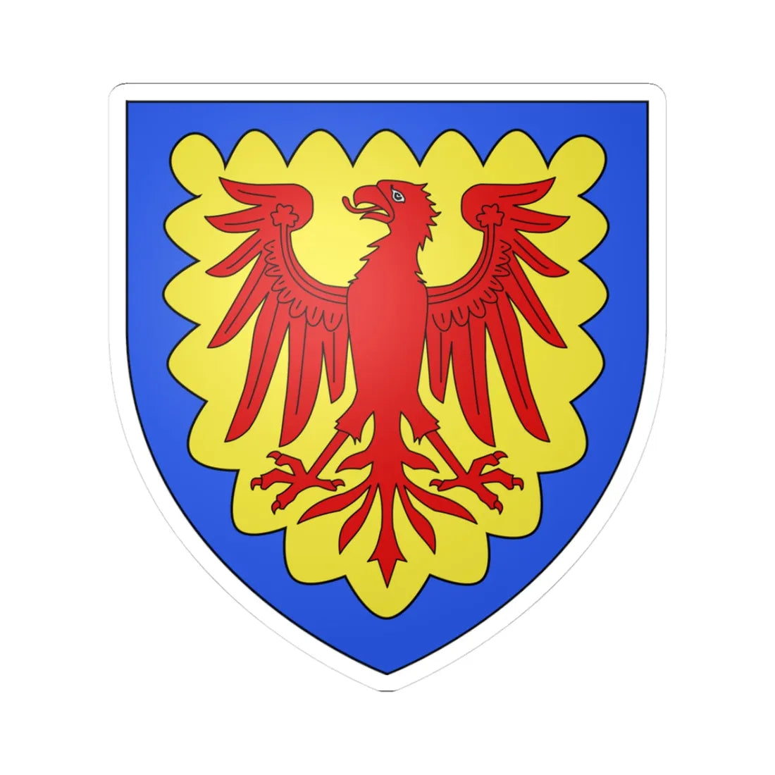 Armoiries de Berg sur Moselle (Luxembourg) (Coat of Arms) STICKER Vinyl Kiss-Cut Decal 3 Inch White - The Sticker Space