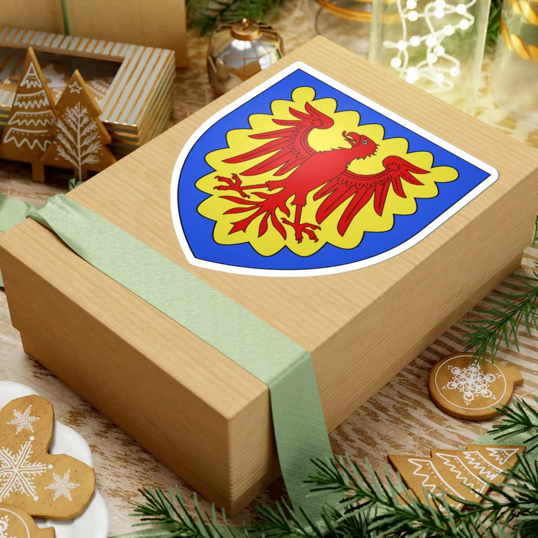 Armoiries de Berg sur Moselle (Luxembourg) (Coat of Arms) STICKER Vinyl Kiss-Cut Decal - The Sticker Space