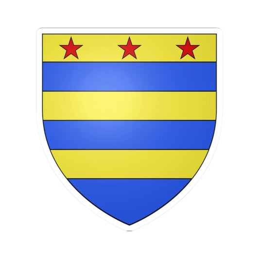 Armoiries de Berwart (Luxembourg) (Coat of Arms) STICKER Vinyl Kiss-Cut Decal 2 Inch White - The Sticker Space