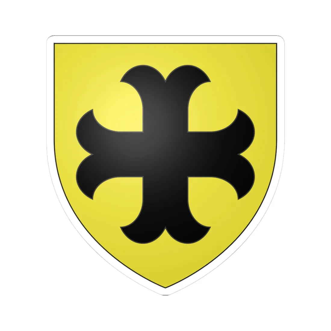 Armoiries de Bettendorf (Luxembourg) (Coat of Arms) STICKER Vinyl Kiss-Cut Decal 3 Inch White - The Sticker Space