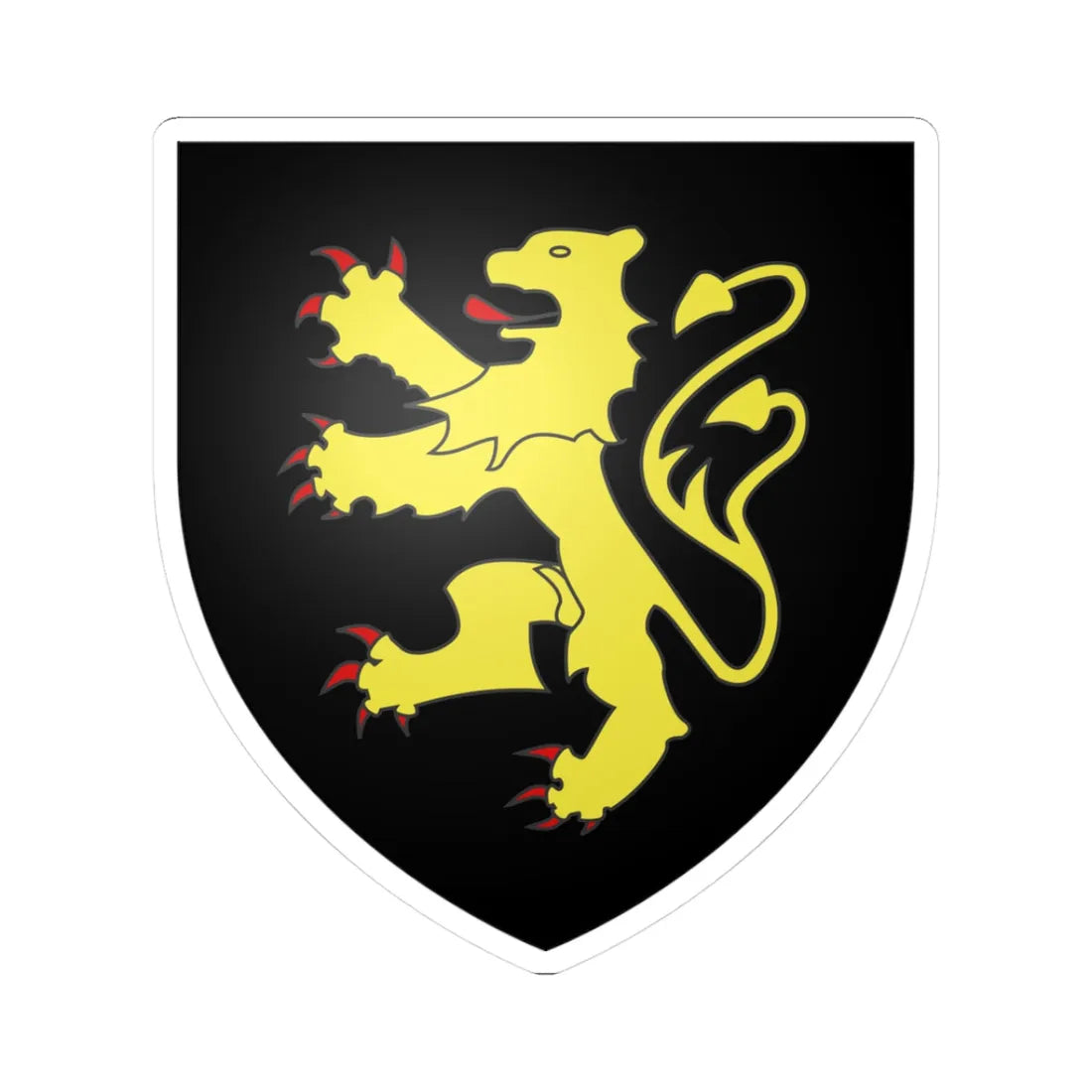 Armoiries de Binsfeld (Luxembourg) (Coat of Arms) STICKER Vinyl Kiss-Cut Decal 3 Inch White - The Sticker Space