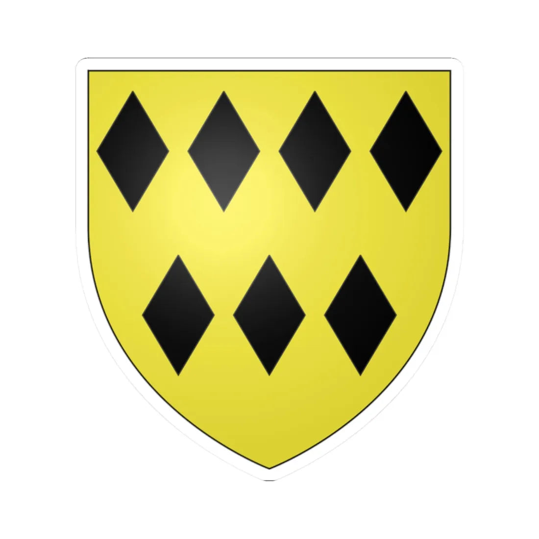 Armoiries de Birsdorf (Luxembourg) (Coat of Arms) STICKER Vinyl Kiss-Cut Decal 2 Inch White - The Sticker Space