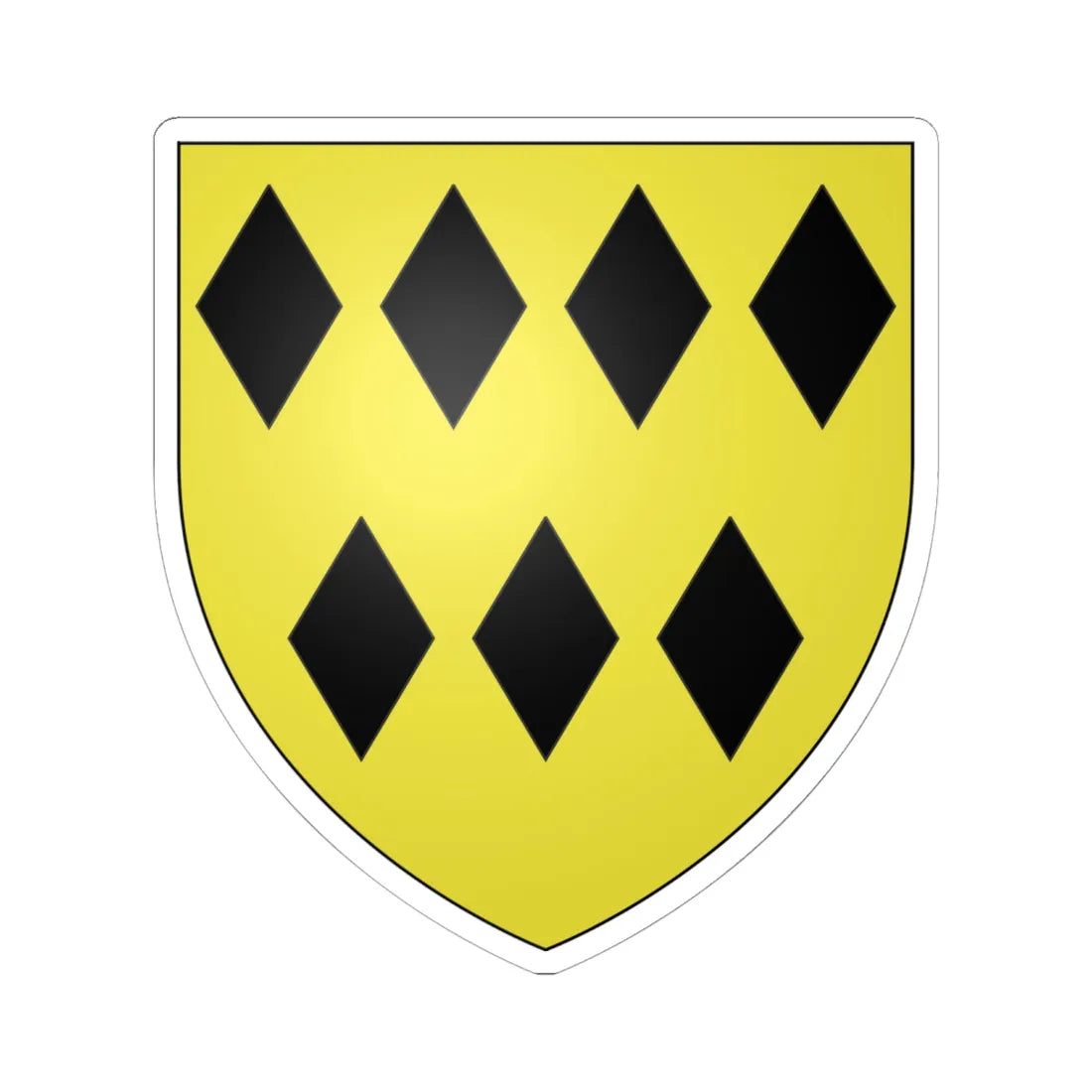 Armoiries de Birsdorf (Luxembourg) (Coat of Arms) STICKER Vinyl Kiss-Cut Decal 6 Inch White - The Sticker Space