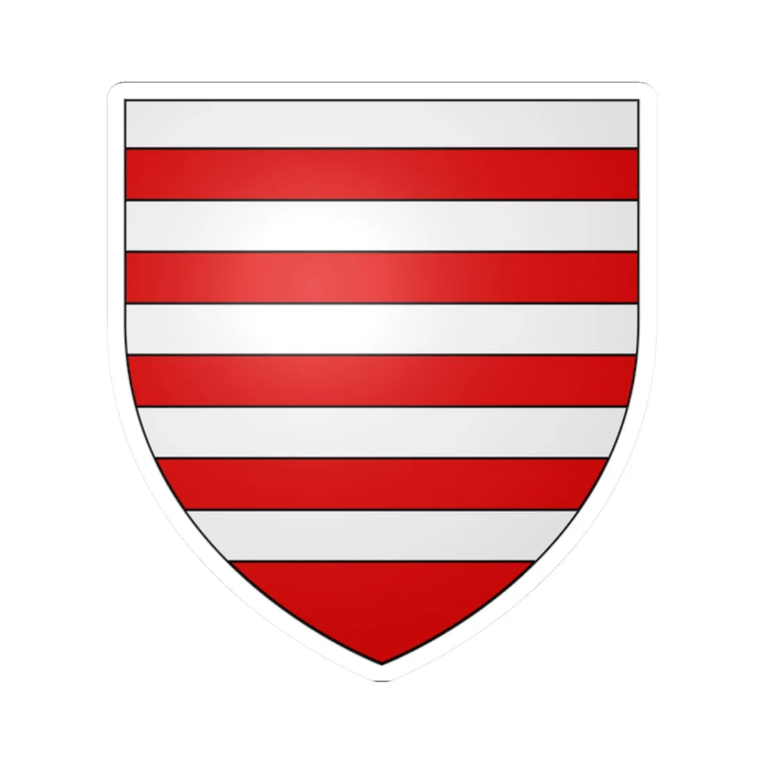 Armoiries de Bissen (Luxembourg) (Coat of Arms) STICKER Vinyl Kiss-Cut Decal 2 Inch White - The Sticker Space