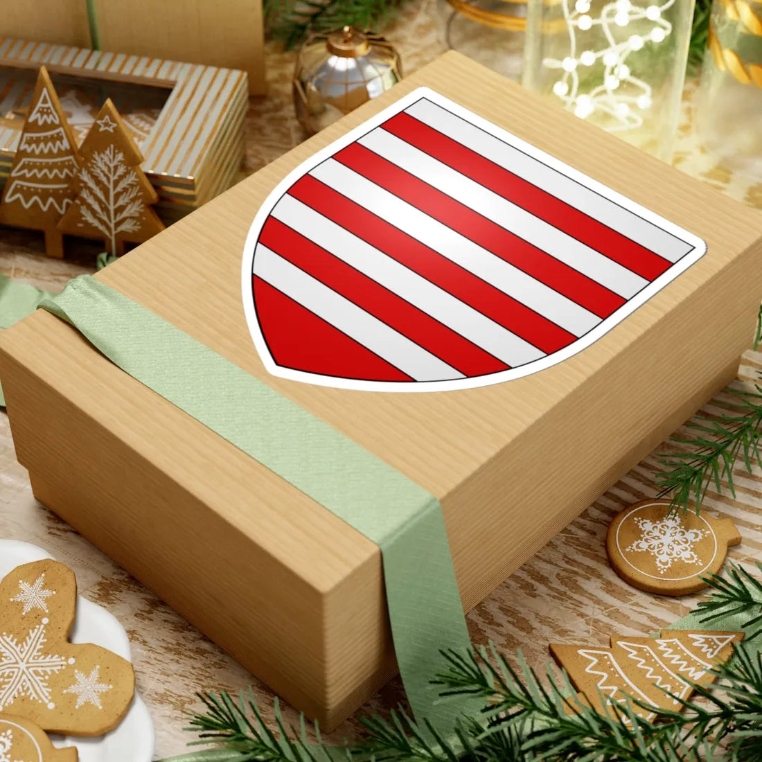 Armoiries de Bissen (Luxembourg) (Coat of Arms) STICKER Vinyl Kiss-Cut Decal - The Sticker Space