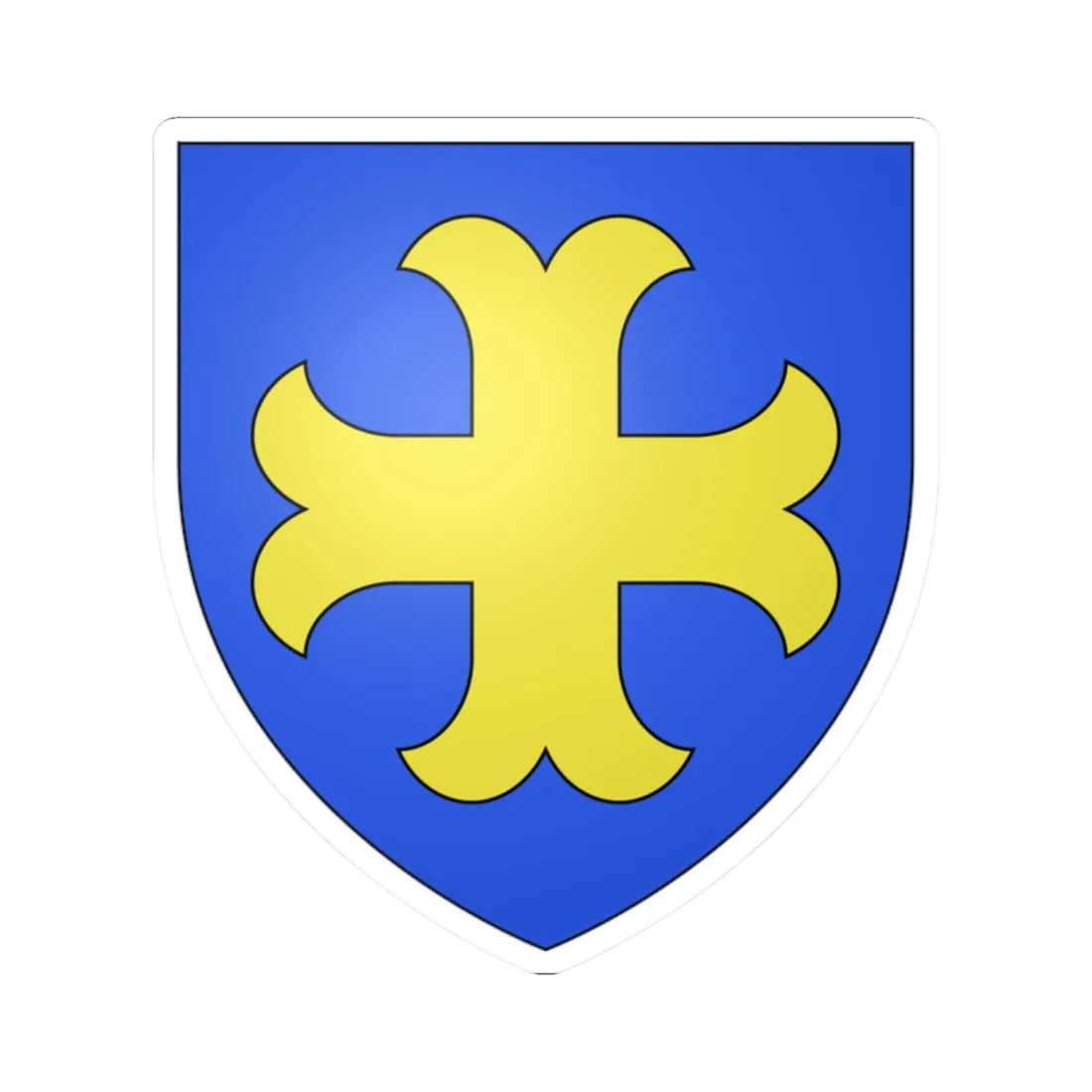 Armoiries de Breidscheid 2 (Luxembourg) (Coat of Arms) STICKER Vinyl Kiss-Cut Decal 2 Inch White - The Sticker Space
