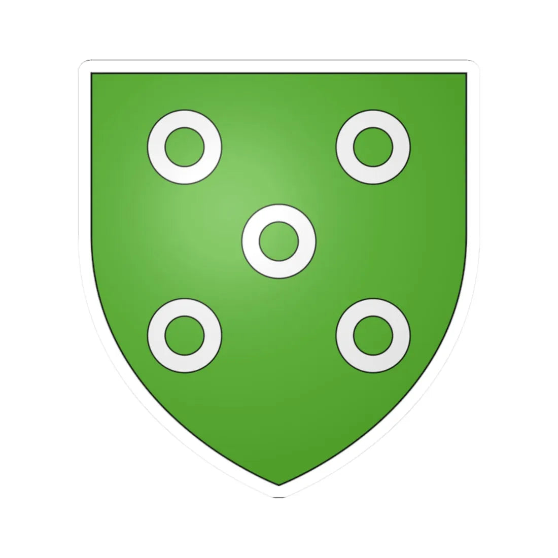 Armoiries de Breidscheid (Luxembourg) (Coat of Arms) STICKER Vinyl Kiss-Cut Decal 2 Inch White - The Sticker Space