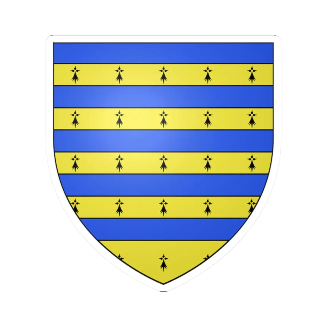 Armoiries de Budange 2 (Belgium) (Coat of Arms) STICKER Vinyl Kiss-Cut Decal 2 Inch White - The Sticker Space