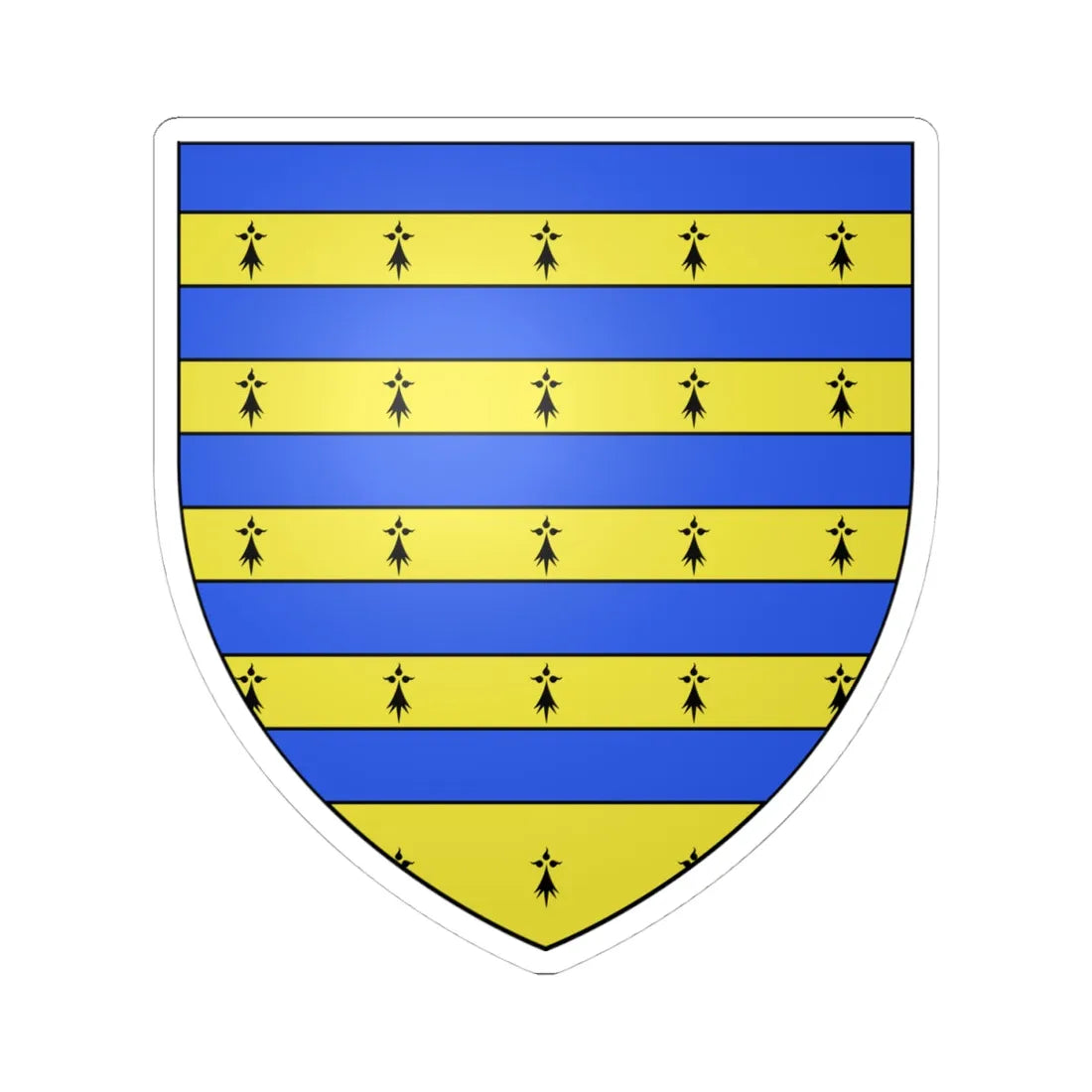 Armoiries de Budange 2 (Belgium) (Coat of Arms) STICKER Vinyl Kiss-Cut Decal 4 Inch White - The Sticker Space