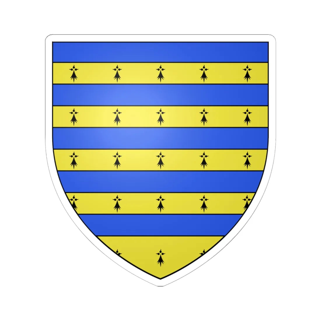Armoiries de Budange 2 (Belgium) (Coat of Arms) STICKER Vinyl Kiss-Cut Decal 6 Inch White - The Sticker Space