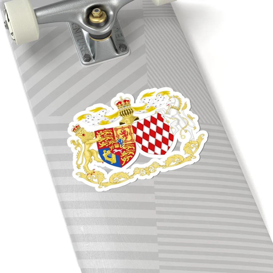 Armoiries de Caroline de Monaco princesse de Hanovre (Monaco) (Coat of Arms) STICKER Vinyl Kiss-Cut Decal - The Sticker Space
