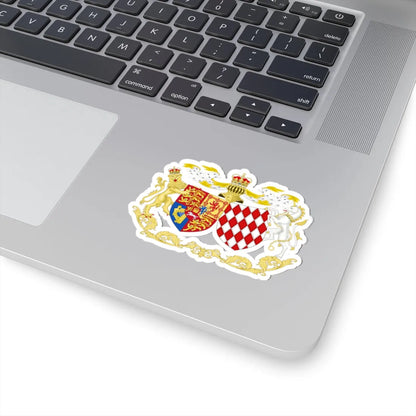 Armoiries de Caroline de Monaco princesse de Hanovre (Monaco) (Coat of Arms) STICKER Vinyl Kiss-Cut Decal - The Sticker Space