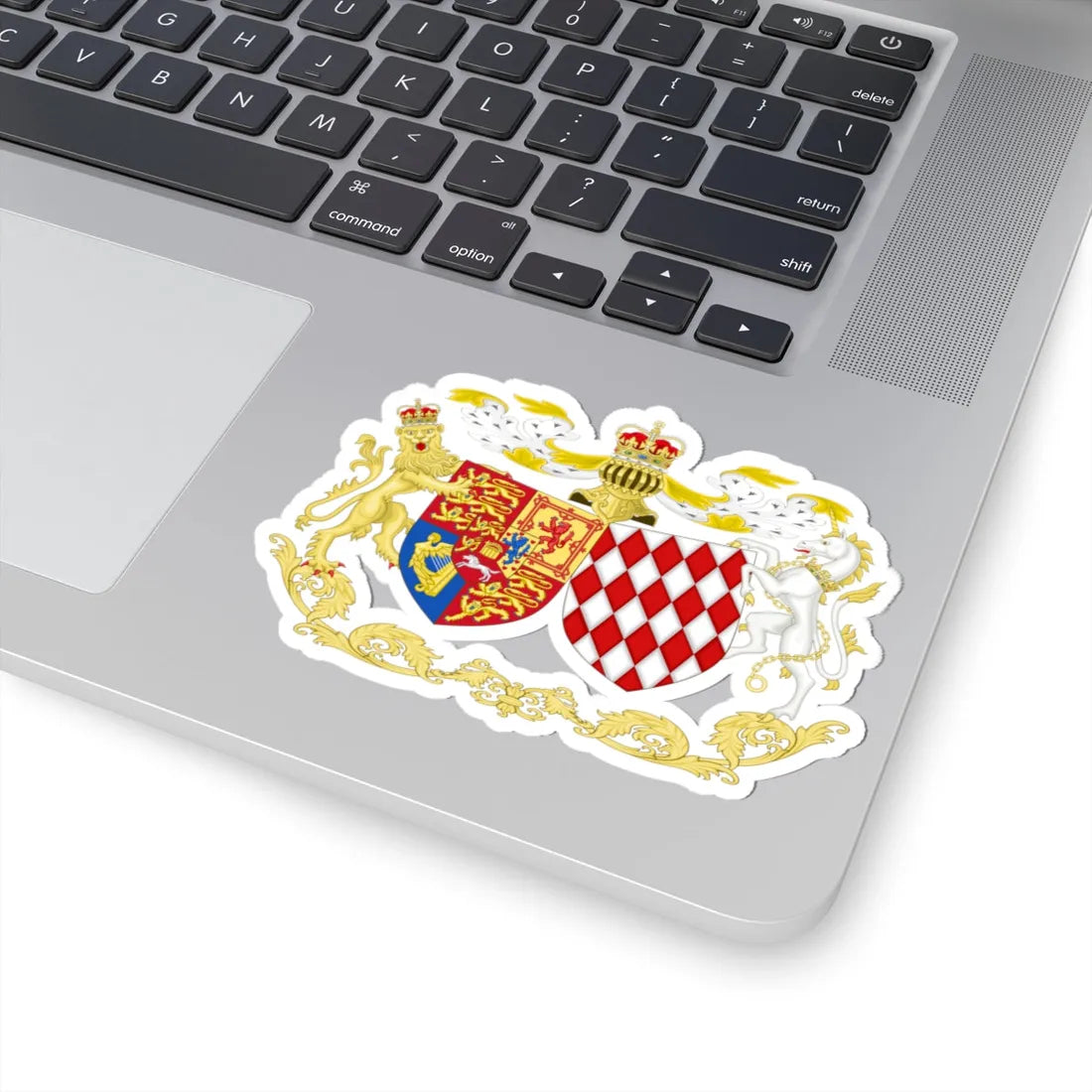 Armoiries de Caroline de Monaco princesse de Hanovre (Monaco) (Coat of Arms) STICKER Vinyl Kiss-Cut Decal - The Sticker Space