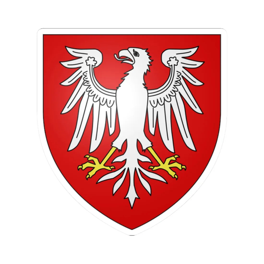 Armoiries de Chastelet 1 (Belgium) (Coat of Arms) STICKER Vinyl Kiss-Cut Decal 2 Inch White - The Sticker Space