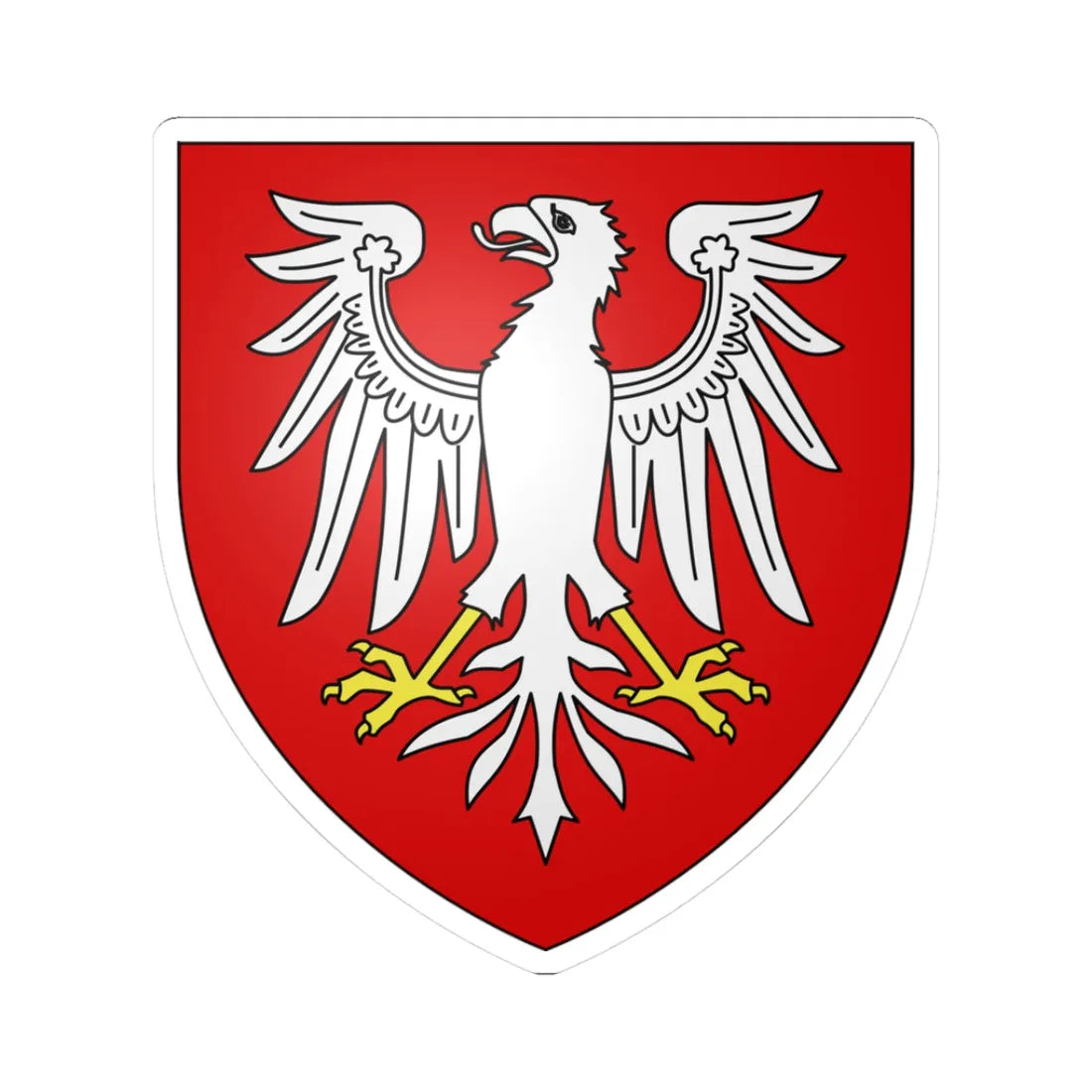Armoiries de Chastelet 1 (Belgium) (Coat of Arms) STICKER Vinyl Kiss-Cut Decal 3 Inch White - The Sticker Space