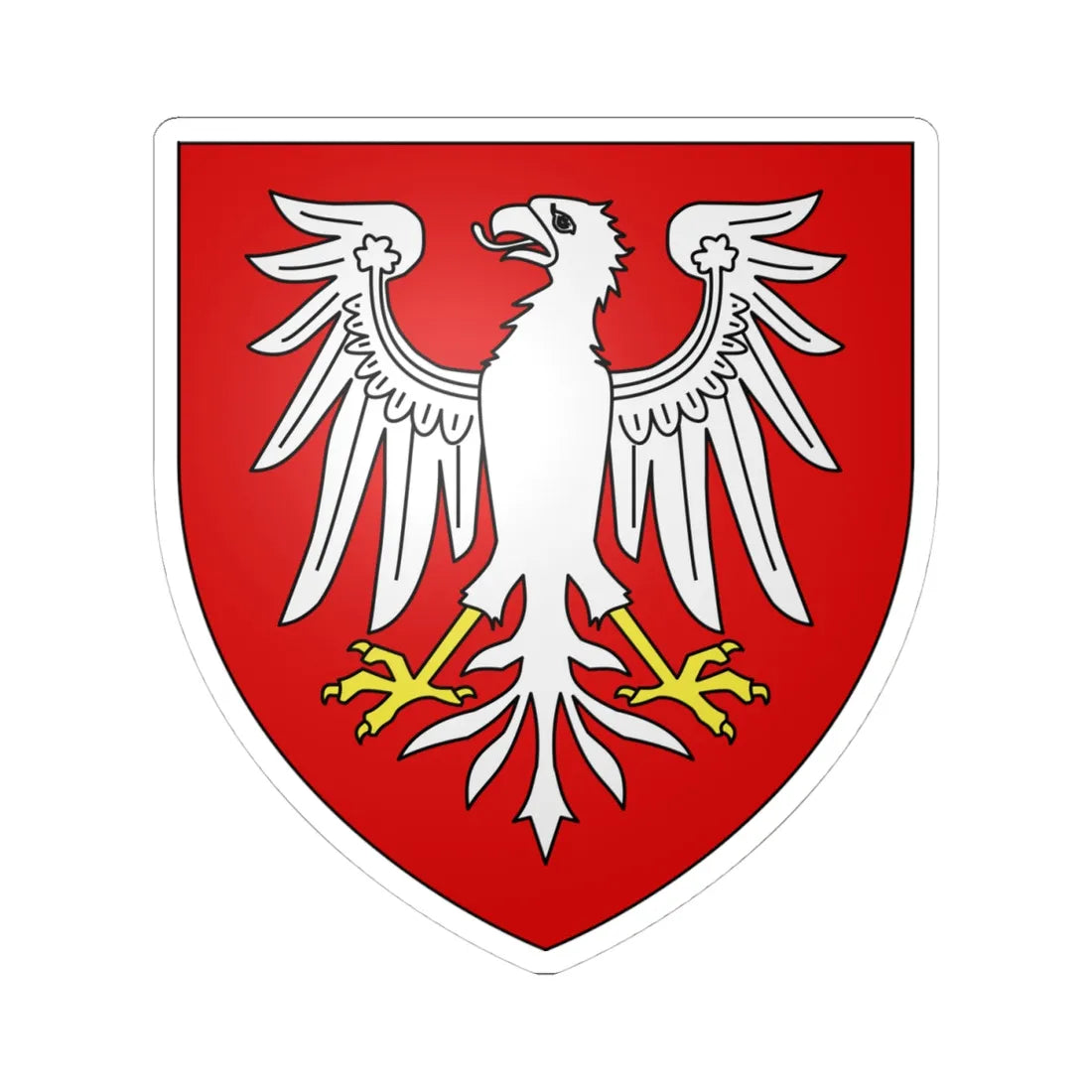 Armoiries de Chastelet 1 (Belgium) (Coat of Arms) STICKER Vinyl Kiss-Cut Decal 4 Inch White - The Sticker Space