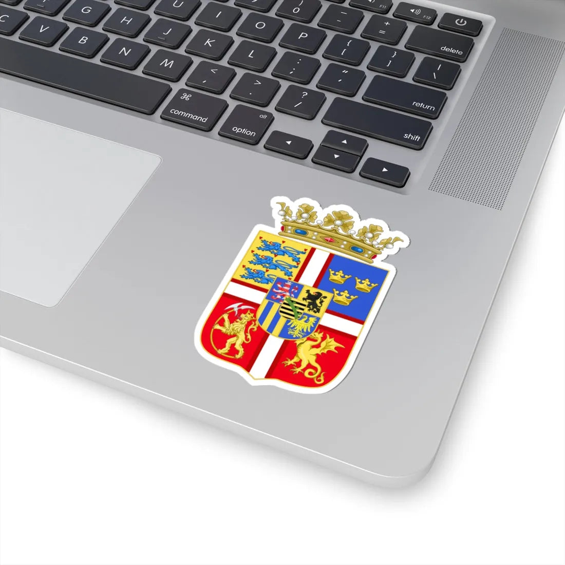 Armoiries de Christine de Saxe Danemark (Denmark) (Coat of Arms) STICKER Vinyl Kiss-Cut Decal - The Sticker Space