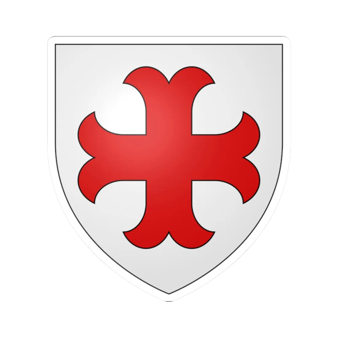 Armoiries de Colpach 2 (Luxembourg) (Coat of Arms) STICKER Vinyl Kiss-Cut Decal 2 Inch White - The Sticker Space