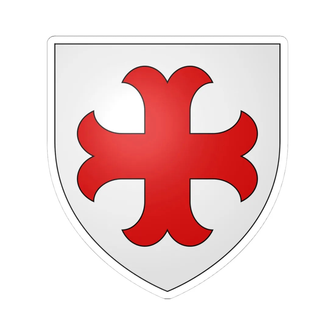 Armoiries de Colpach 2 (Luxembourg) (Coat of Arms) STICKER Vinyl Kiss-Cut Decal 4 Inch White - The Sticker Space