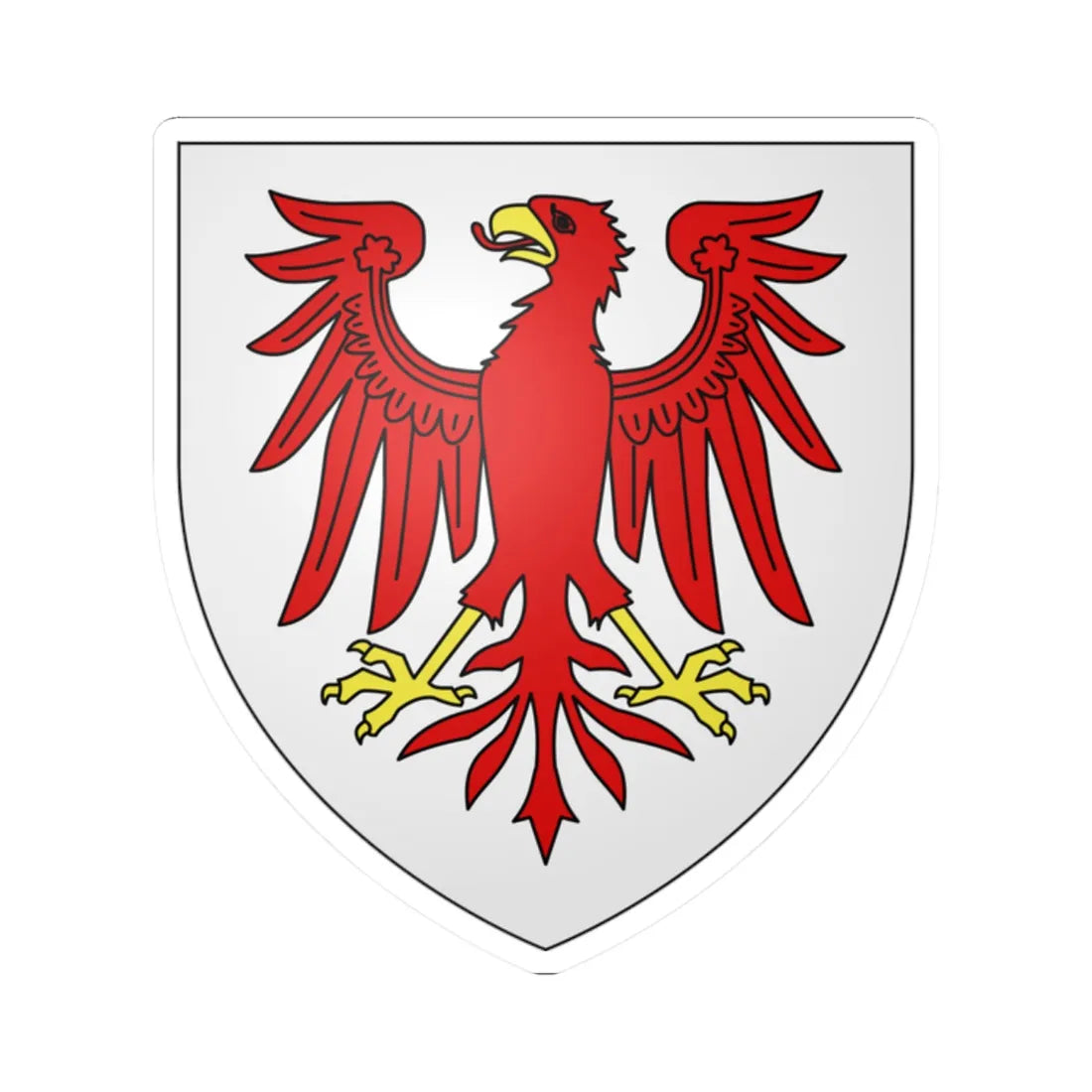 Armoiries de Cronenbourg (Luxembourg) (Coat of Arms) STICKER Vinyl Kiss-Cut Decal 2 Inch White - The Sticker Space
