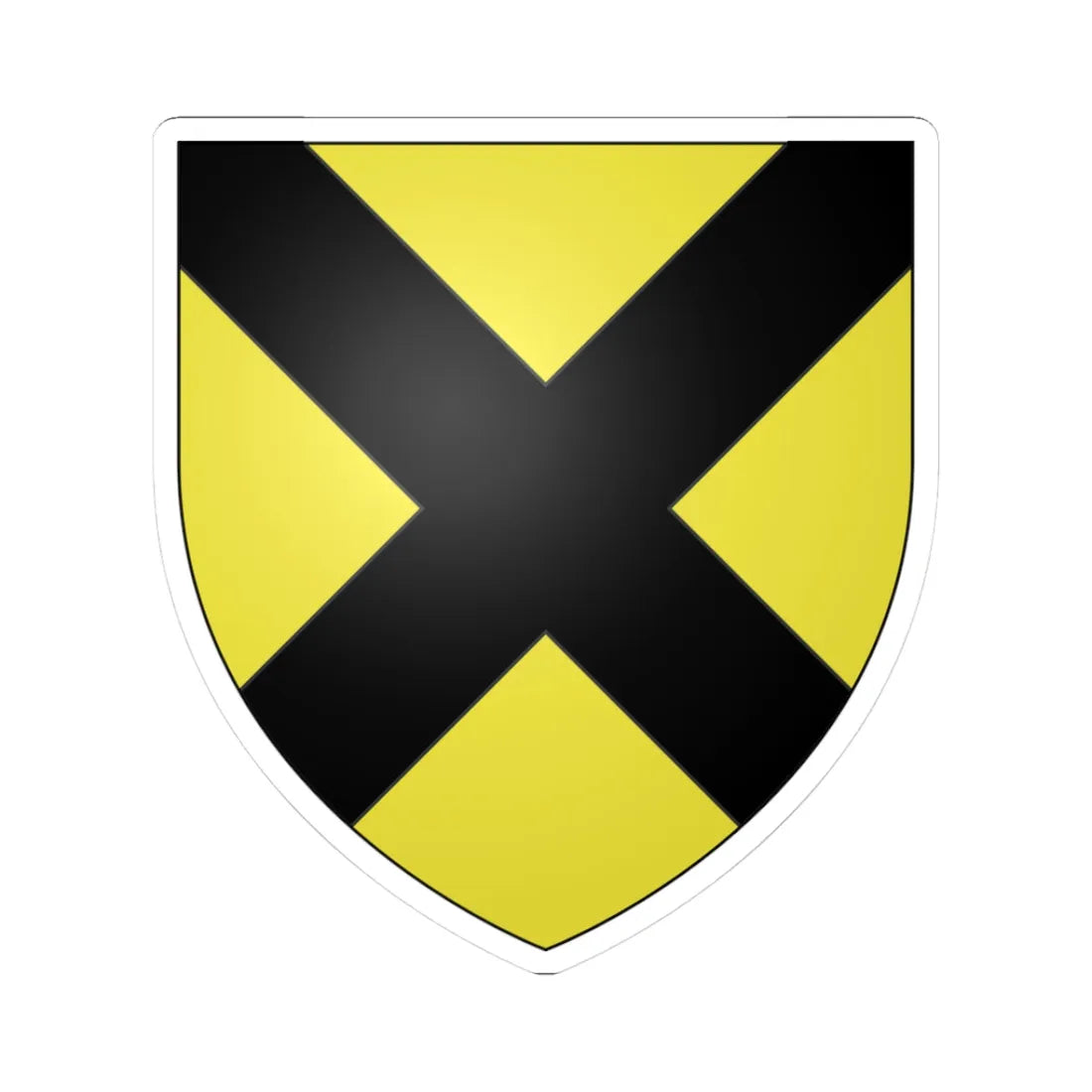 Armoiries de Dagstuhl (Luxembourg) (Coat of Arms) STICKER Vinyl Kiss-Cut Decal 3 Inch White - The Sticker Space