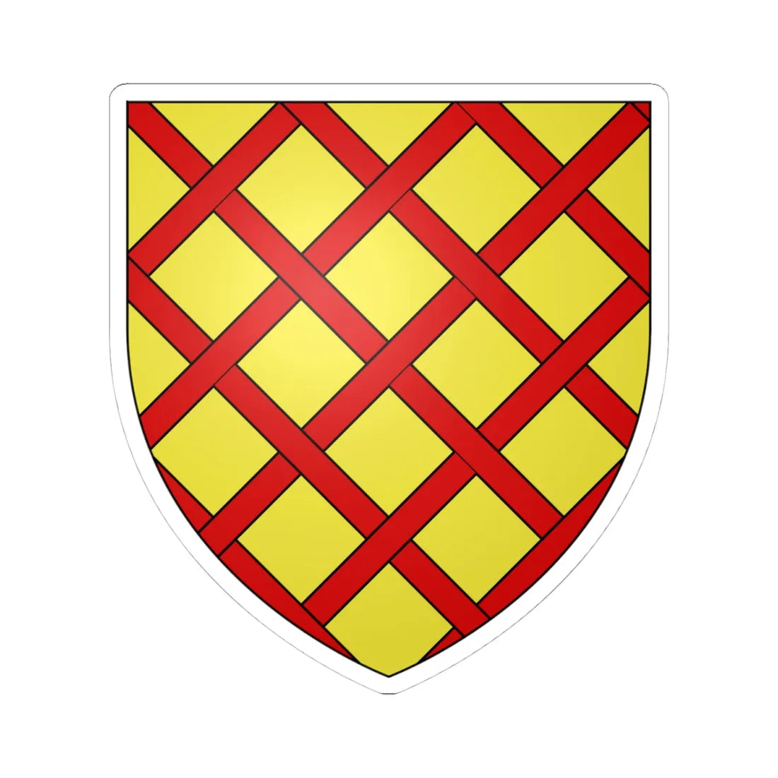 Armoiries de Daun 1 (Luxembourg) (Coat of Arms) STICKER Vinyl Kiss-Cut Decal 4 Inch White - The Sticker Space