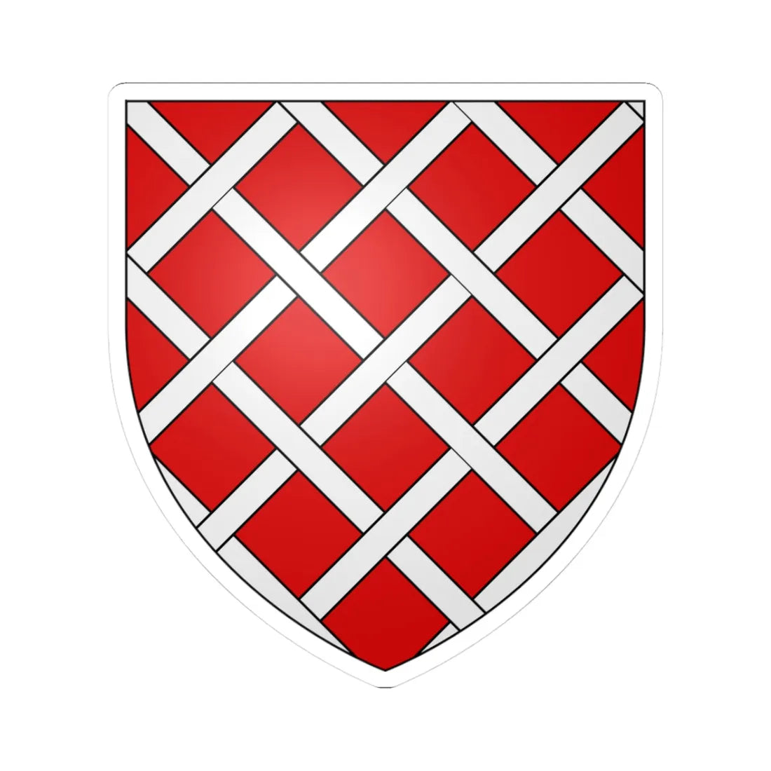 Armoiries de Daun 4 (Luxembourg) (Coat of Arms) STICKER Vinyl Kiss-Cut Decal 3 Inch White - The Sticker Space