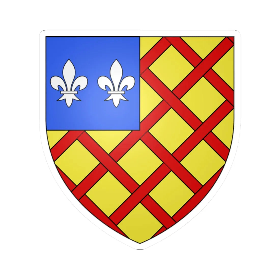 Armoiries de Daun 5 (Luxembourg) (Coat of Arms) STICKER Vinyl Kiss-Cut Decal 2 Inch White - The Sticker Space