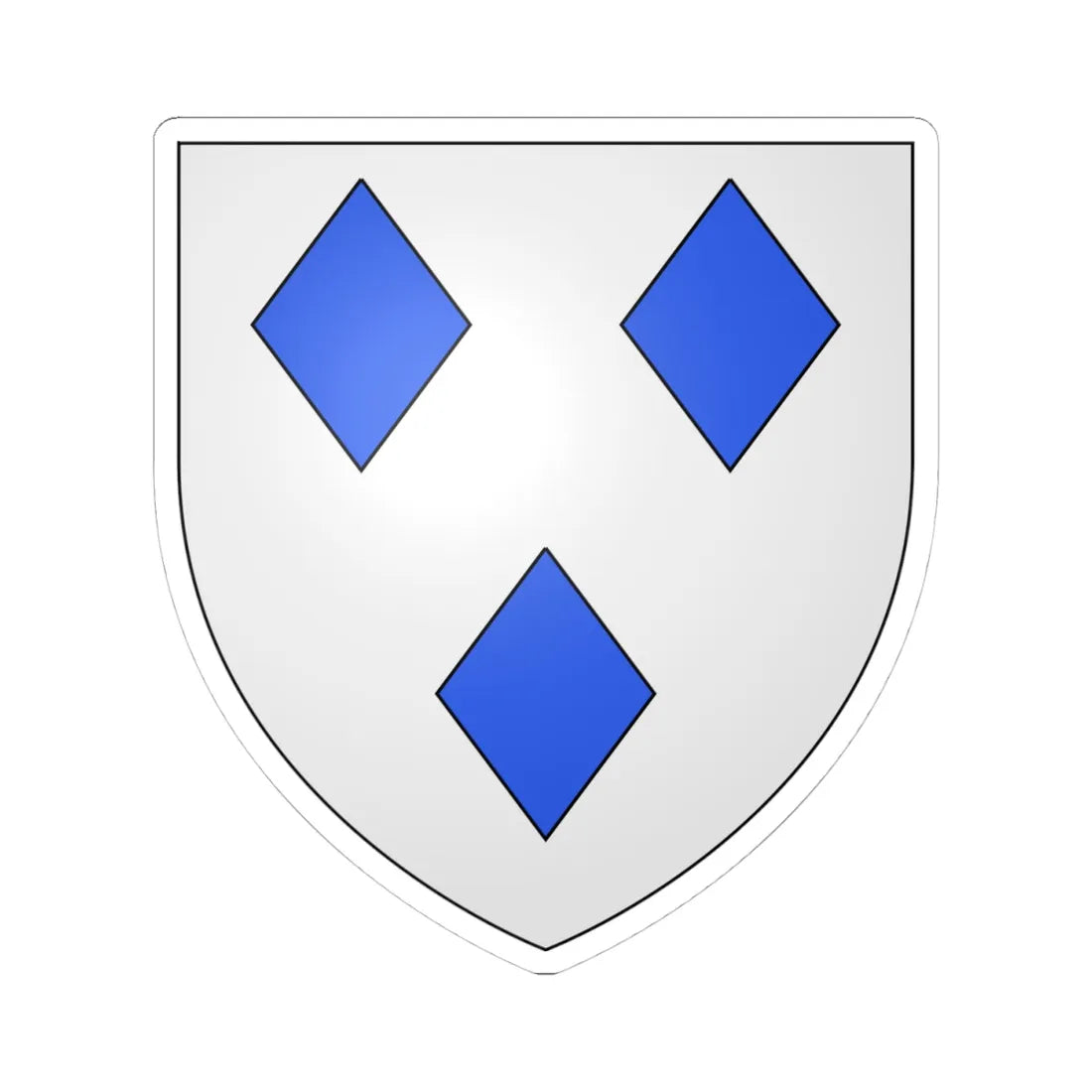Armoiries de Dave 1 (Belgium) (Coat of Arms) STICKER Vinyl Kiss-Cut Decal 4 Inch White - The Sticker Space
