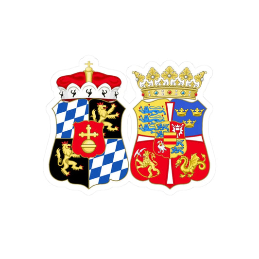 Armoiries de Dorothée de Danemark (Denmark) (Coat of Arms) STICKER Vinyl Kiss-Cut Decal 2 Inch White - The Sticker Space