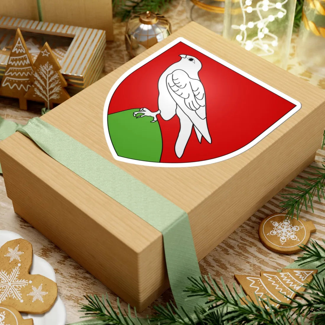 Armoiries de Falkenstein 2 (Luxembourg) (Coat of Arms) STICKER Vinyl Kiss-Cut Decal - The Sticker Space