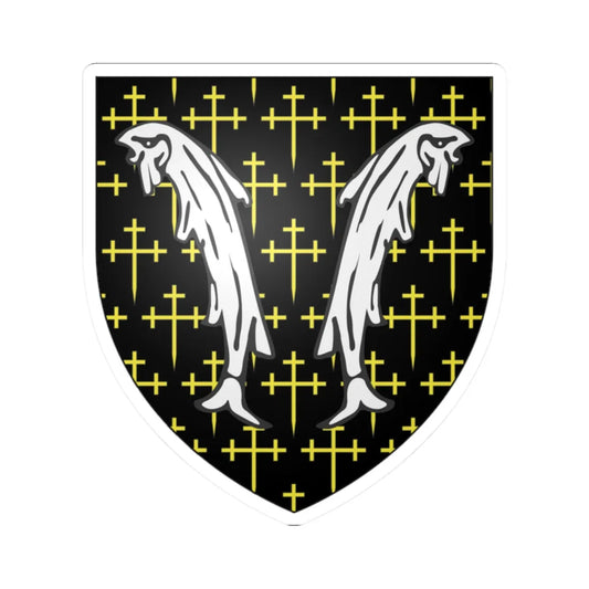 Armoiries de Fischbach (Luxembourg) (Coat of Arms) STICKER Vinyl Kiss-Cut Decal 2 Inch White - The Sticker Space