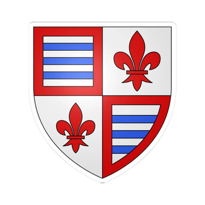 Armoiries de Flodorf (Luxembourg) (Coat of Arms) STICKER Vinyl Kiss-Cut Decal 3 Inch White - The Sticker Space