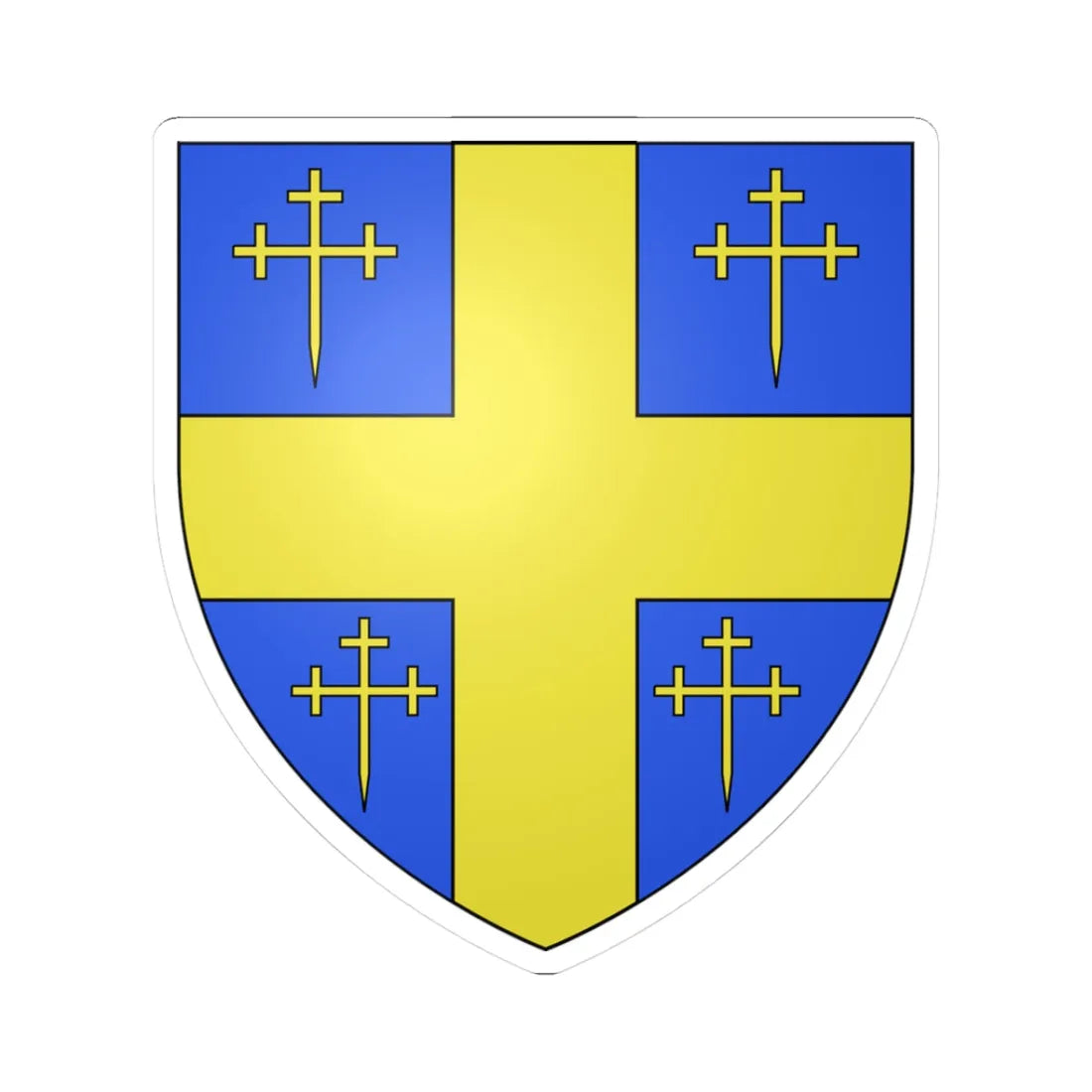 Armoiries de Gesves (Belgium) (Coat of Arms) STICKER Vinyl Kiss-Cut Decal 3 Inch White - The Sticker Space
