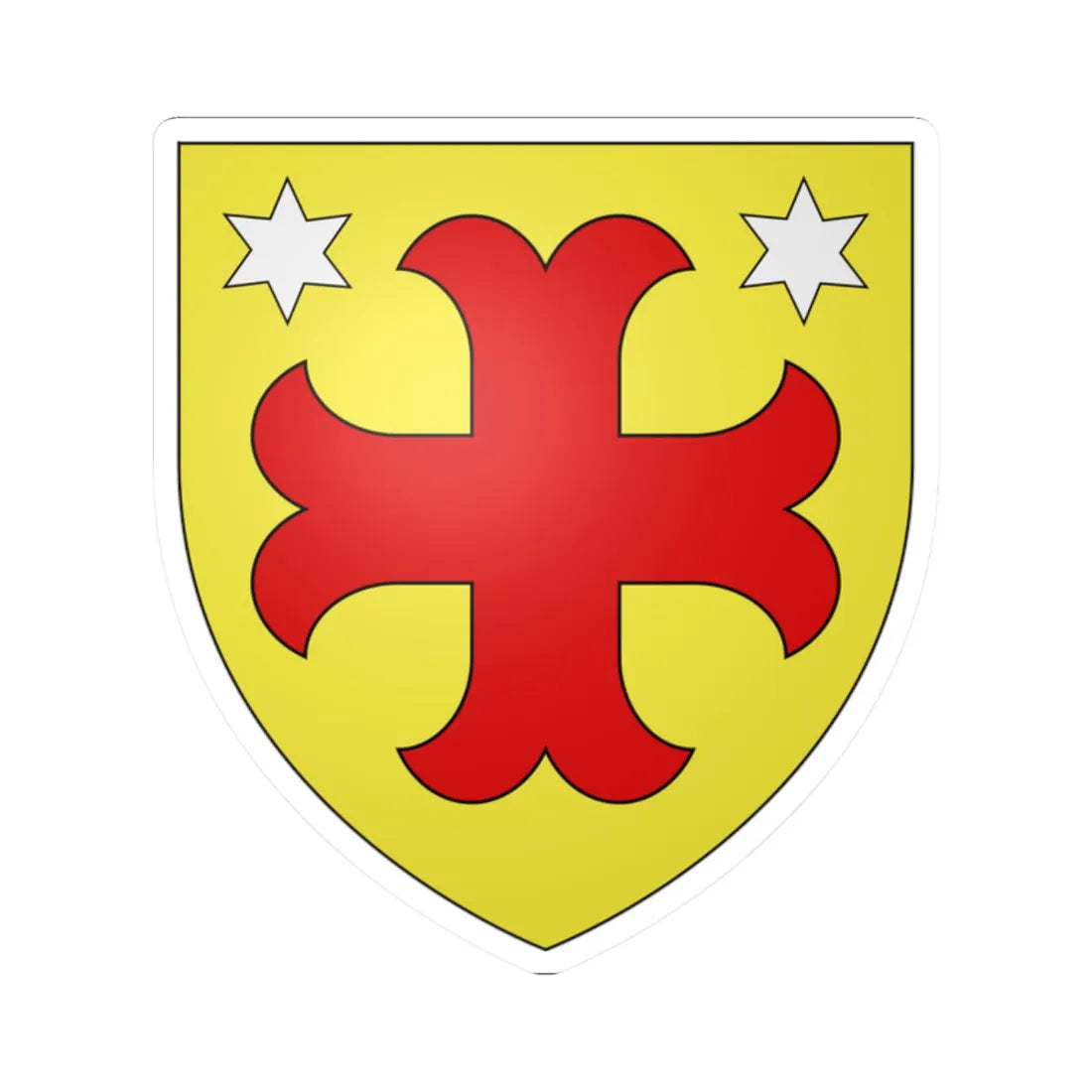 Armoiries de Gonderange (Luxembourg) (Coat of Arms) STICKER Vinyl Kiss-Cut Decal 2 Inch White - The Sticker Space